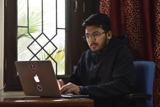 Gurgaon-based hacker Avinash Jain says the most frustrating thing about chasing a bug is how unpredictable it all is. ‘You’re racing, and thinking out of the box; but nothing. The key tool, you soon learn, is patience.’ (Sanjeev Verma / HT Photo) Gurgaon-based hacker Avinash Jain says the most frustrating thing about chasing a bug is how unpredictable it all is. ‘You’re racing, and thinking out of the box; but nothing. The key tool, you soon learn, is patience.’ (Sanjeev Verma / HT Photo)