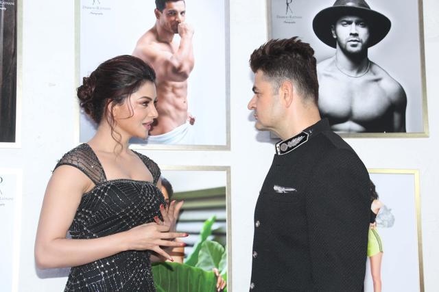 Urvashi Rautela interacts with Dabboo Ratnani at the launch. Urvashi Rautela interacts with Dabboo Ratnani at the launch.
