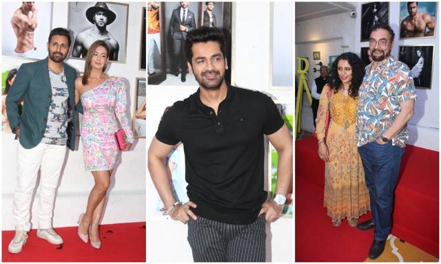 Parvin Dabas, wife Preeti Jhangiani, Arjun Bajwa and Kabir Bedi at the launch. Parvin Dabas, wife Preeti Jhangiani, Arjun Bajwa and Kabir Bedi at the launch.