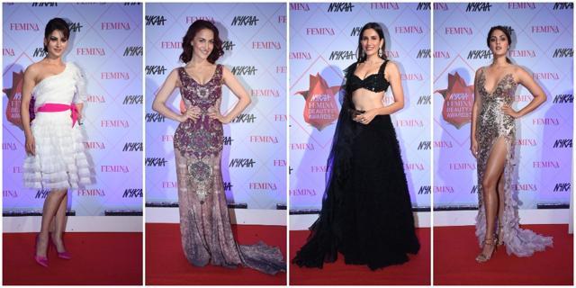 (From left) Urvashi Rautela, Elli AvrRam, Sonnalli Seygall and Rhea Chakraborty at Femina Beauty Awards. (From left) Urvashi Rautela, Elli AvrRam, Sonnalli Seygall and Rhea Chakraborty at Femina Beauty Awards.