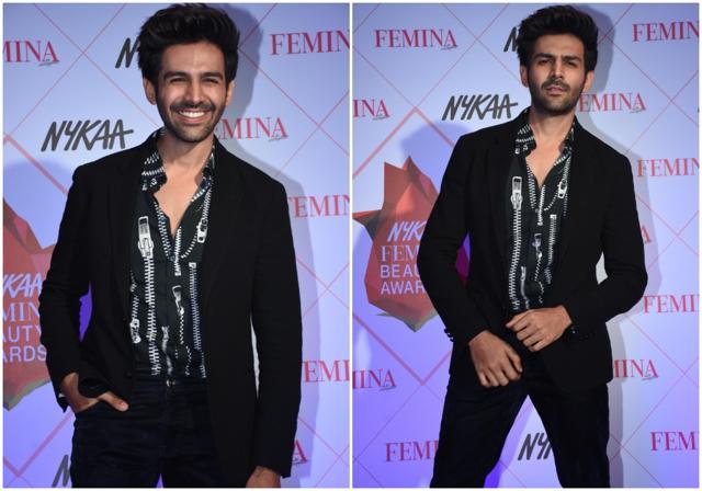 Kartik Aaryan at Femina Beauty Awards. Kartik Aaryan at Femina Beauty Awards.