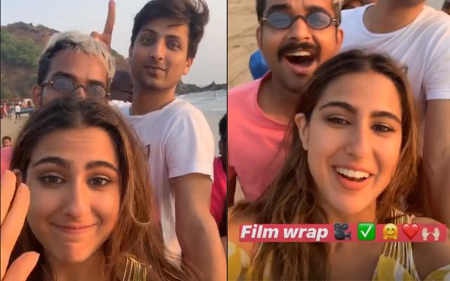 Sara Ali Khan on Coolie No 1 sets in Goa. Sara Ali Khan on Coolie No 1 sets in Goa.