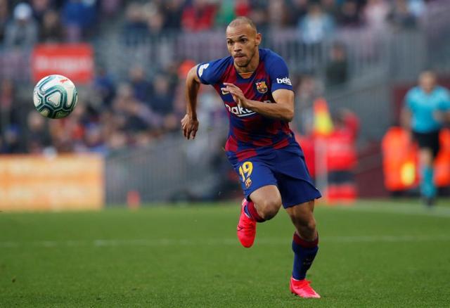 Barcelona's Martin Braithwaite in action during a LaLiga clash. (REUTERS) Barcelona's Martin Braithwaite in action during a LaLiga clash. (REUTERS)
