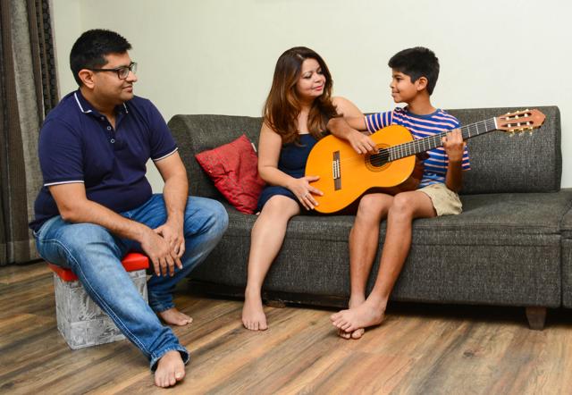 Kunal and Dharini Turakhia with their son Dev, 11. ‘People say siblings teach you how to share, but we’ve seen brothers and sisters fighting over family property. It made us decide to put all our love into one child,’ says Kunal. (Milind Saurkar / HT Photo)