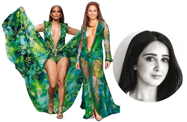 Sanjana Batra chooses J-Lo’s iconic Green Jungle Versace Dress. The actor recently wore a reimagined version Sanjana Batra chooses J-Lo’s iconic Green Jungle Versace Dress. The actor recently wore a reimagined version