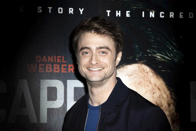 Actor Daniel Radcliffe poses for photographers upon arrival at a screening of the film Escape From Pretoria in London. (Grant Pollard/Invision/AP) Actor Daniel Radcliffe poses for photographers upon arrival at a screening of the film Escape From Pretoria in London. (Grant Pollard/Invision/AP)