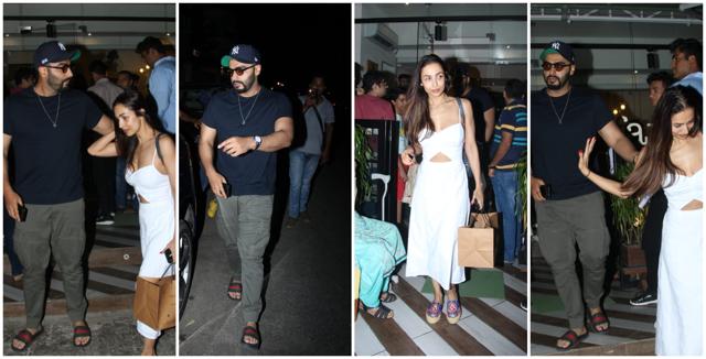 Arjun Kapoor and Malaika Arora dressed down for their date night. (Varinder Chawla) Arjun Kapoor and Malaika Arora dressed down for their date night. (Varinder Chawla)