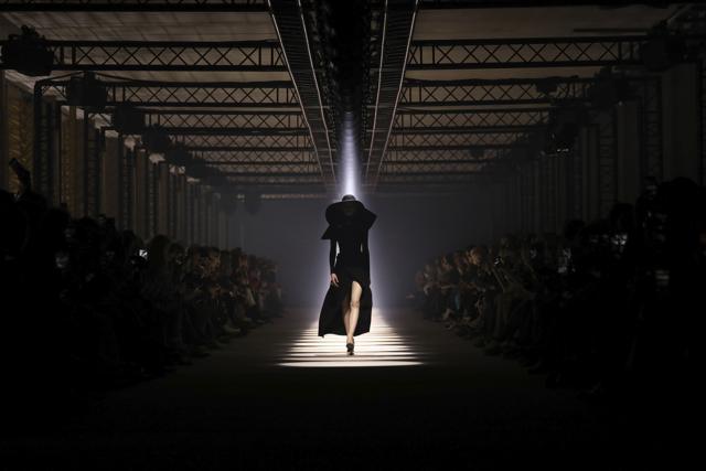A model wears a creation for the Givenchy fashion collection during Women's fashion week Fall/Winter 2020/21 presented in Paris. (Vianney Le Caer/Invision/AP) A model wears a creation for the Givenchy fashion collection during Women's fashion week Fall/Winter 2020/21 presented in Paris. (Vianney Le Caer/Invision/AP)