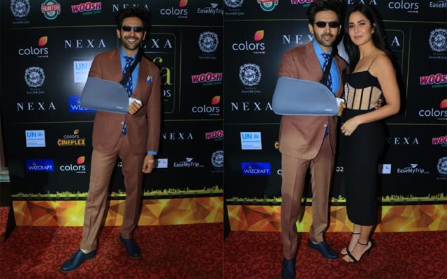 Kartik Aaryan and Katrina Kaif at IIFA press conference on Wednesday. (Varinder Chawla) Kartik Aaryan and Katrina Kaif at IIFA press conference on Wednesday. (Varinder Chawla)