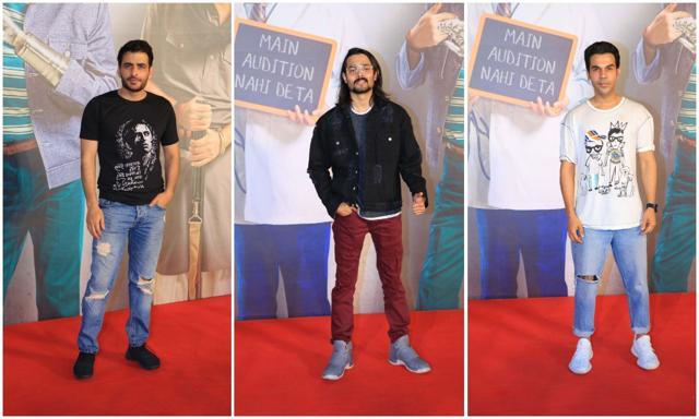 Manav Kaul, Bhuvan Bam and Rajkummar Rao at the screening. Manav Kaul, Bhuvan Bam and Rajkummar Rao at the screening.