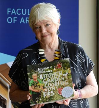 Stephanie Alexander with her book Stephanie Alexander with her book