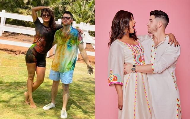 Priyanka Chopra during different Holi celebrations in India this year. Priyanka Chopra during different Holi celebrations in India this year.