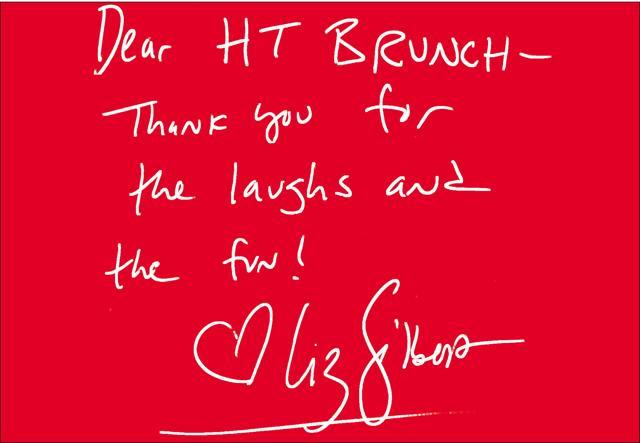 A lovely personalised message from Elizabeth Gilbert A lovely personalised message from Elizabeth Gilbert