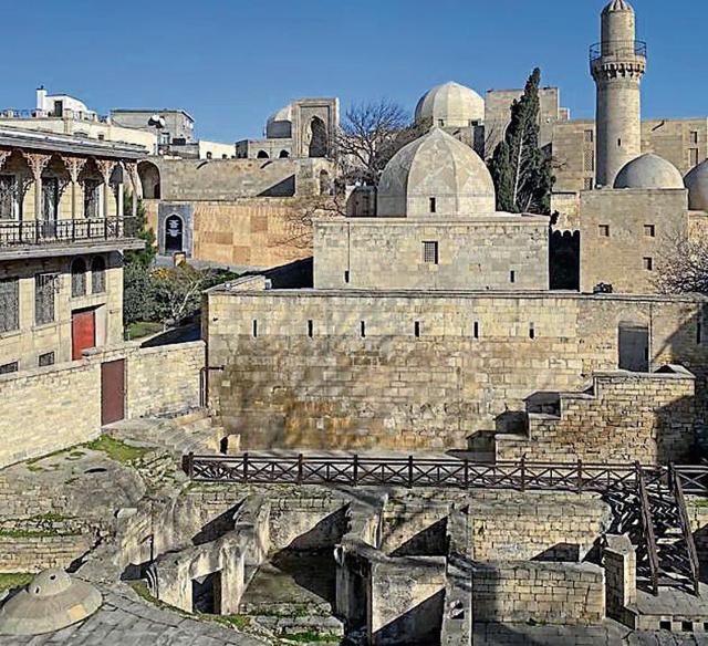The Shirvanshir Palace and homes in Baku’s old city. The Shirvanshir Palace and homes in Baku’s old city.