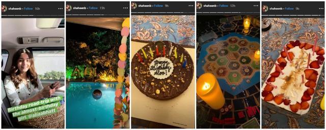 Shaheen Bhatt shared these pictures from Alia Bhatt’s birthday celebrations. Shaheen Bhatt shared these pictures from Alia Bhatt’s birthday celebrations.