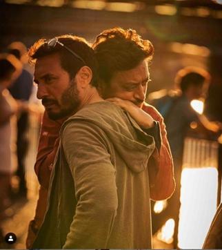Homi Adajania and Irrfan Khan. Homi Adajania and Irrfan Khan.