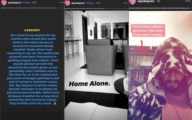 Arjun Kapoor gave a sneak peek into his alone time at home. Arjun Kapoor gave a sneak peek into his alone time at home.