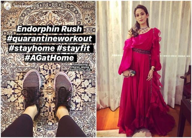 Mira Rajput is working out at home Mira Rajput is working out at home