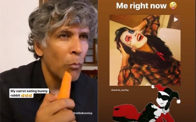 Milind Soman is munching carrots and Ankita Konwar is losing her cool amid coronavirus lockdown. Milind Soman is munching carrots and Ankita Konwar is losing her cool amid coronavirus lockdown.