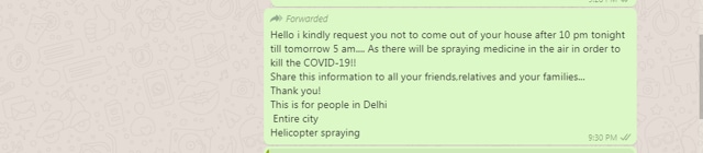 Whatsapp forward shared with Hindustan Times.