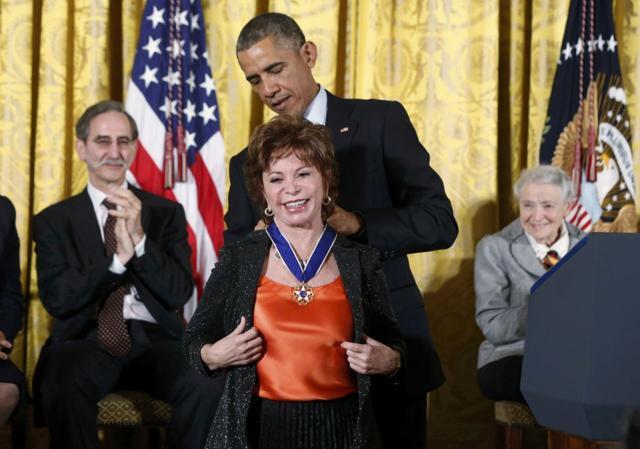 Allende was awarded the Presidential Medal of Freedom by former US President Barack Obama in 2014. (PHOTO: AFP) Allende was awarded the Presidential Medal of Freedom by former US President Barack Obama in 2014. (PHOTO: AFP)