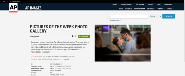 The image shared on Associated Press’ website.