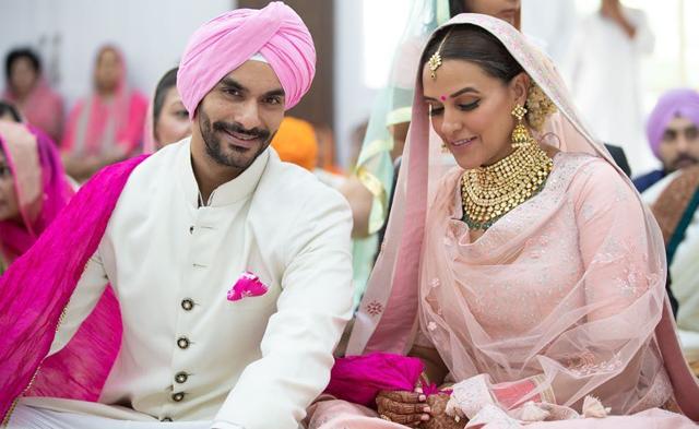 Angad Bedi and Neha Dhupia tied the knot in November, 2018. Angad Bedi and Neha Dhupia tied the knot in November, 2018.