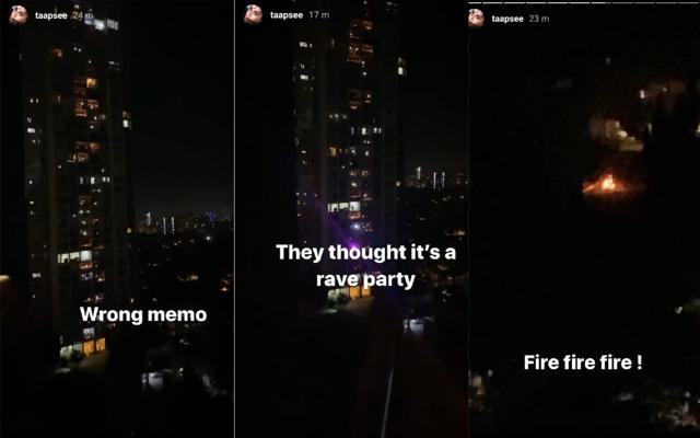 Taapsee Pannu shared a glimpse of her neighbourhood. Taapsee Pannu shared a glimpse of her neighbourhood.