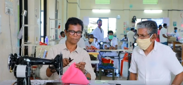 Indrans shows how to make a face mask at home.