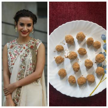 Actor Patralekhaa cooks up an Indian sweet delight, besan laddoo. Actor Patralekhaa cooks up an Indian sweet delight, besan laddoo.