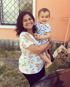 Christine D’Silva with her grandson André Christine D’Silva with her grandson André