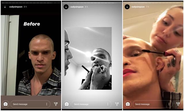 Cody Simpson’s Instagram stories. Cody Simpson’s Instagram stories.
