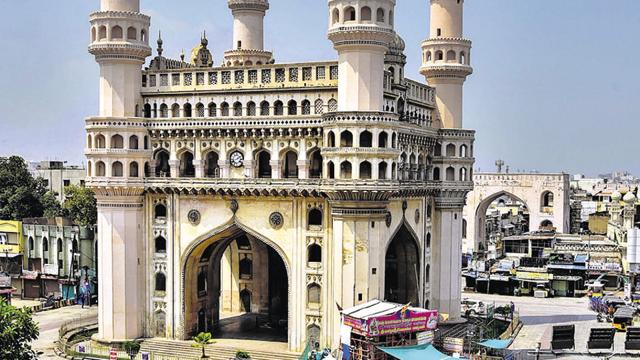 Charminar wears a deserted look during a nationwide lockdown, imposed in the wake of coronavirus pandemic, in Hyderabad, Sunday, March 29, 2020. (PTI) Charminar wears a deserted look during a nationwide lockdown, imposed in the wake of coronavirus pandemic, in Hyderabad, Sunday, March 29, 2020. (PTI)