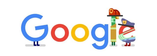 On April 8, emergency services workers including those working in the Fire Department and Police were honoured via Google Doodle. (Google) On April 8, emergency services workers including those working in the Fire Department and Police were honoured via Google Doodle. (Google)