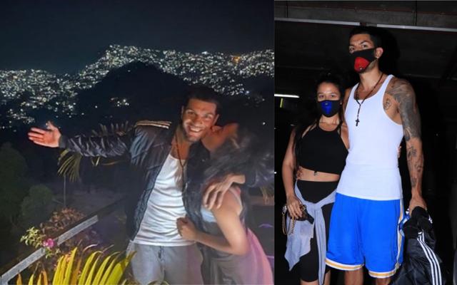 Krishna Shroff and Eban Hyams during their Mizoram vacation (left) and on their return at the Mumbai airport in March amid coronavirus crisis (right). Krishna Shroff and Eban Hyams during their Mizoram vacation (left) and on their return at the Mumbai airport in March amid coronavirus crisis (right).