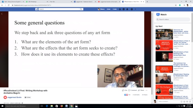 A writing workshop by Amitabha Bagchi during Juggernaut’s ReadInstead literature festival. (Screengrab) A writing workshop by Amitabha Bagchi during Juggernaut’s ReadInstead literature festival. (Screengrab)