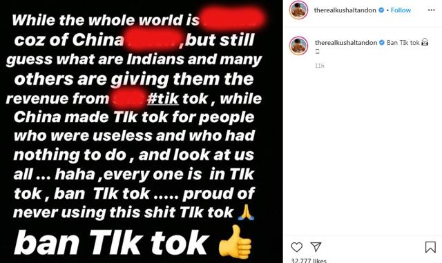 Kushal Tandon wants TikTok to be banned, says China made it for ‘people who were useless’