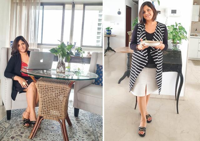 Look 1: Skirt, Forever New; top, H&M; shrug, Zara; shoes: Dune; ring, Suhani Pittie; Look 2: Skirt, Guess; top, Zara; shrug, Benetton; shoes, Charles & Keith Look 1: Skirt, Forever New; top, H&M; shrug, Zara; shoes: Dune; ring, Suhani Pittie; Look 2: Skirt, Guess; top, Zara; shrug, Benetton; shoes, Charles & Keith
