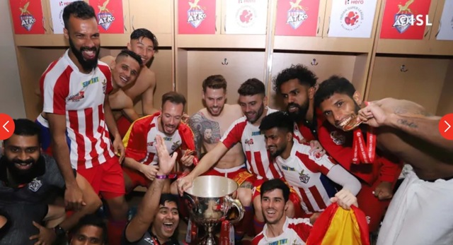 ATK celebrate title win. (ISL)