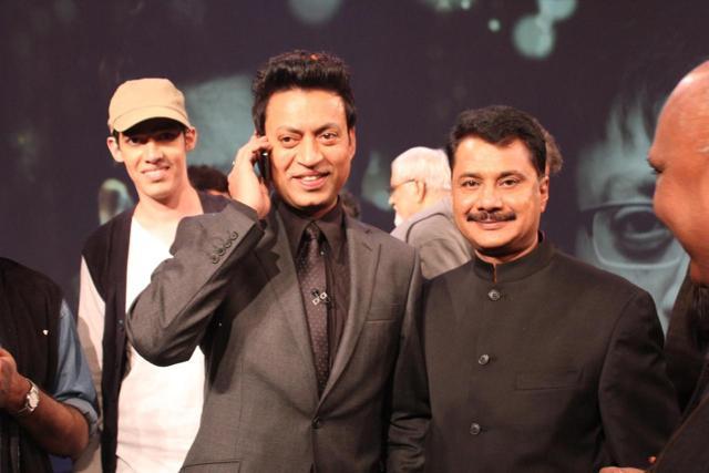Haider Ali Zaidi and Irrfan Khan. Haider Ali Zaidi and Irrfan Khan.