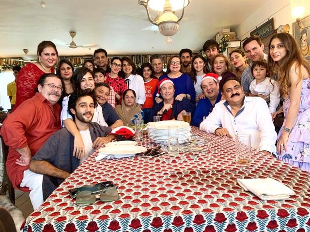 Rishi Kapoor at his last Christmas lunch with family. Rishi Kapoor at his last Christmas lunch with family.