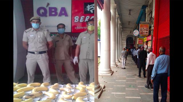 The Delhi Police have supported the distribution process. (QBA Restaurant) The Delhi Police have supported the distribution process. (QBA Restaurant)