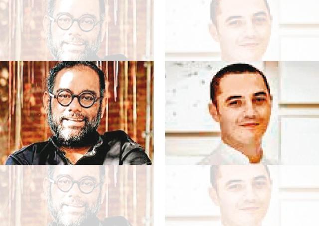 Gaggan Anand (left) in Bangkok and Julien Royer in Singapore have created delivery menus