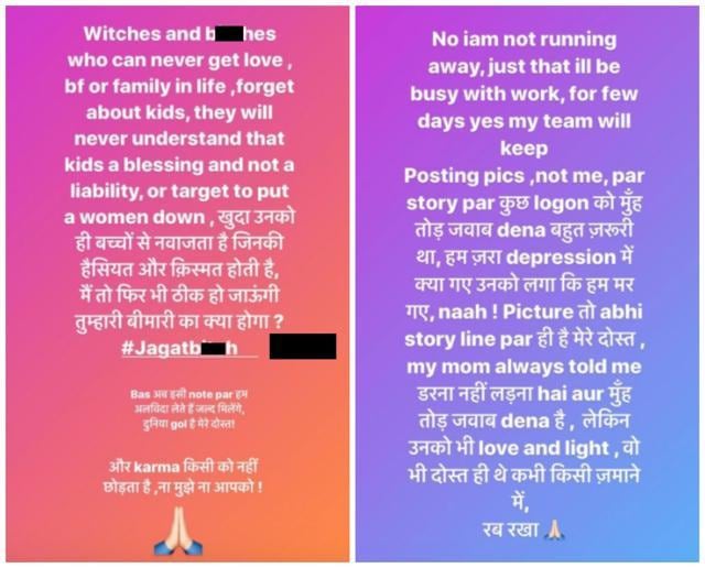 Chahatt Khanna’s Instagram stories. Chahatt Khanna’s Instagram stories.