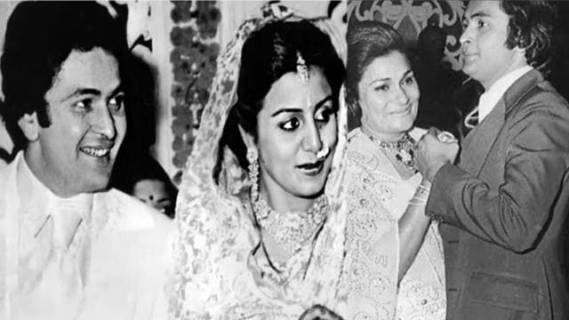 Rishi Kapoor with Neetu and Krishna Raj Kapoor. Rishi Kapoor with Neetu and Krishna Raj Kapoor.
