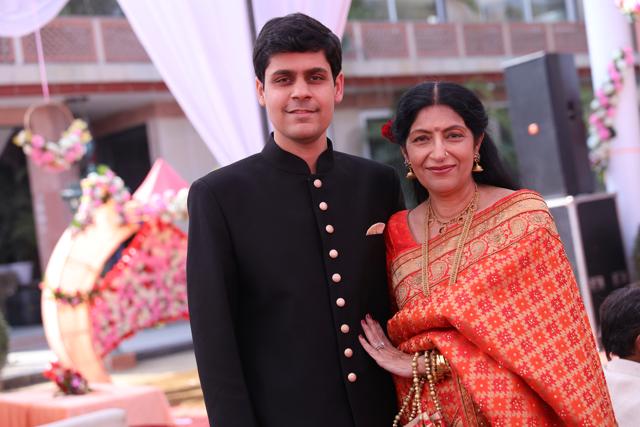 Author Karan Verma with his mother
