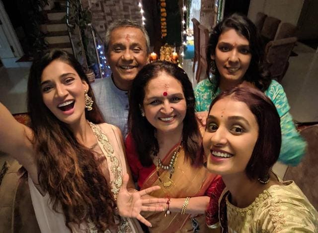 Dancer Mukti Mohan with her family