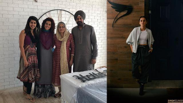 Taapsee Pannu at her new house in Mumbai.