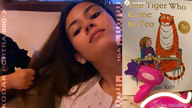 Mira Rajput enjoying a parlour session at home. Mira Rajput enjoying a parlour session at home.