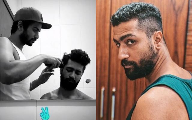 Sunny Kaushal gives Vicky a haircut at home. Sunny Kaushal gives Vicky a haircut at home.